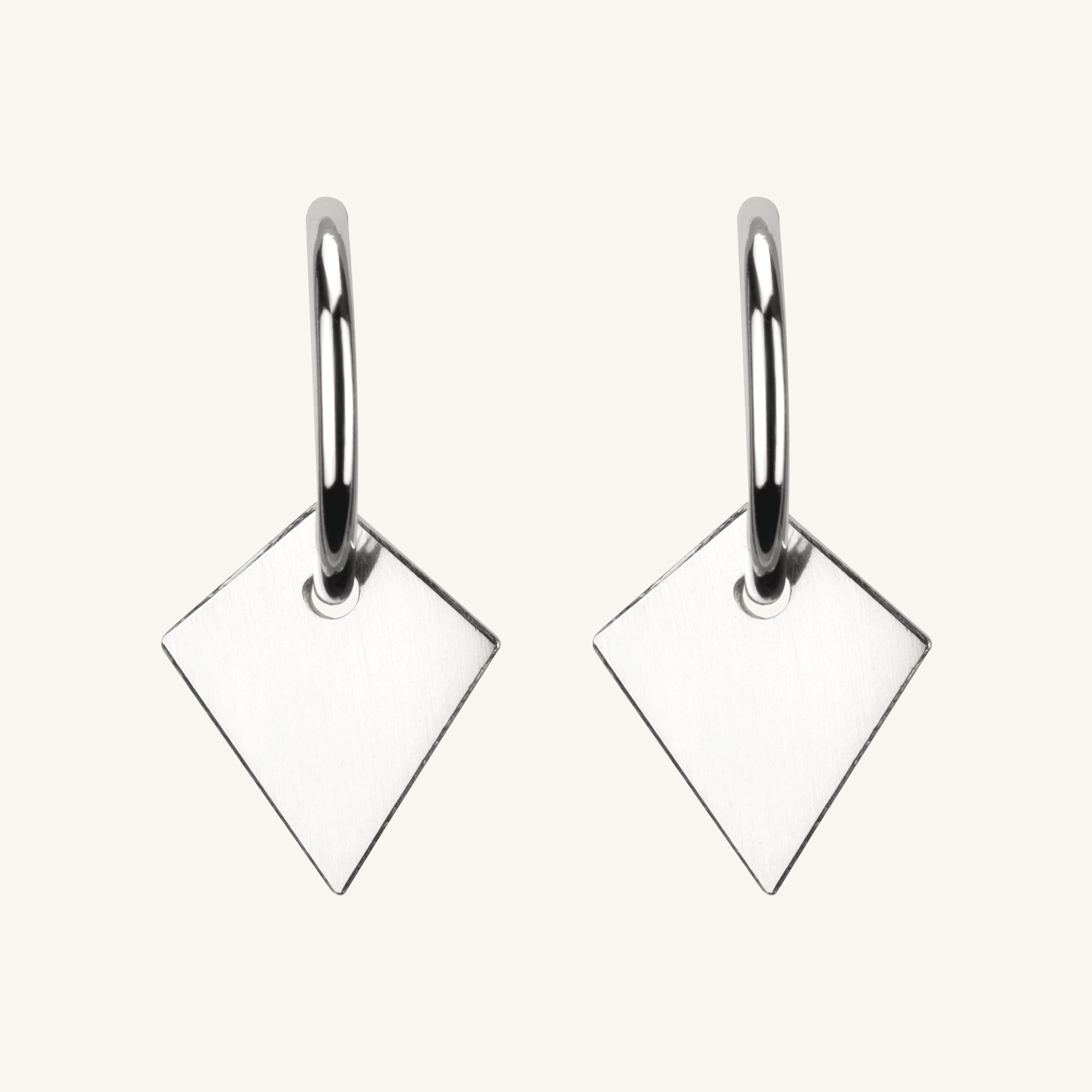 Shield of Faith Hoop Earrings, Silver - dorotheas jewelry