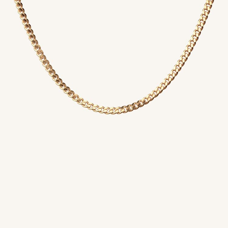 Thick Curb Chain Gold - dorotheas jewelry