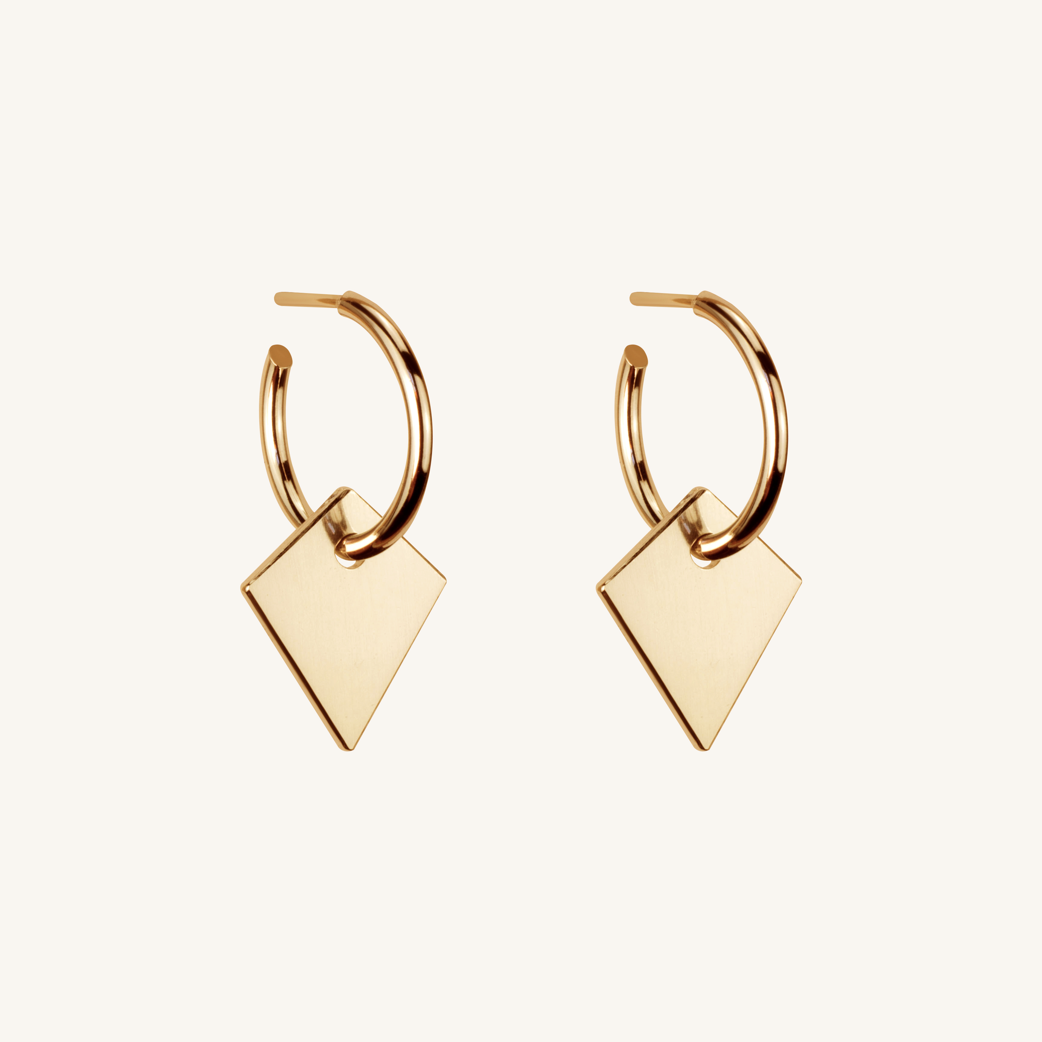 Shield of Faith Hoop Earrings, 18k Gold - dorotheas jewelry