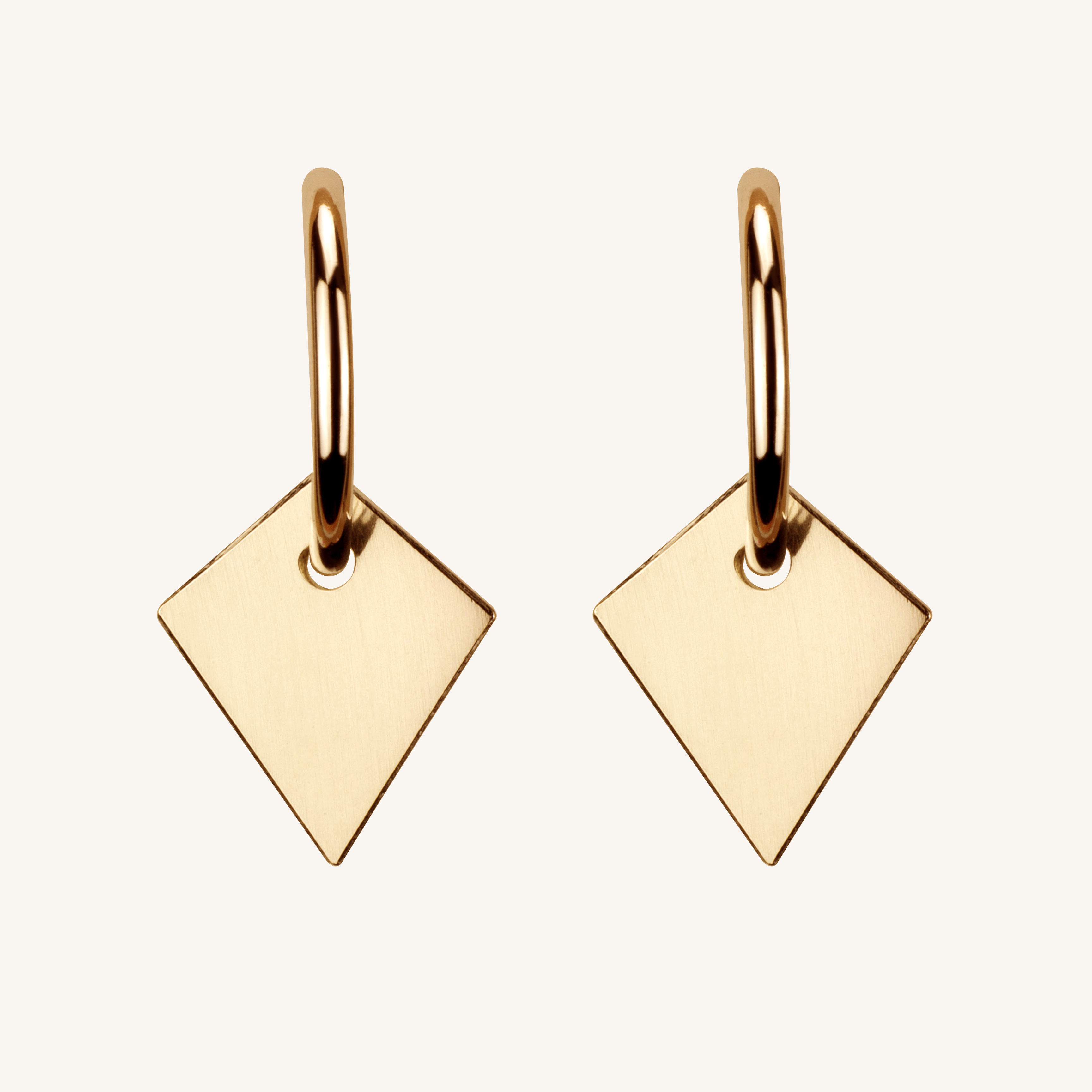 Shield of Faith Hoop Earrings, 18k Gold - dorotheas jewelry