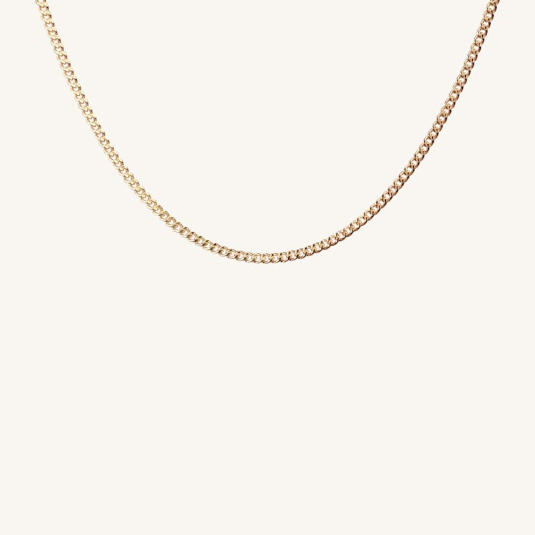 Simple Curb Chain Gold - dorotheas jewelry