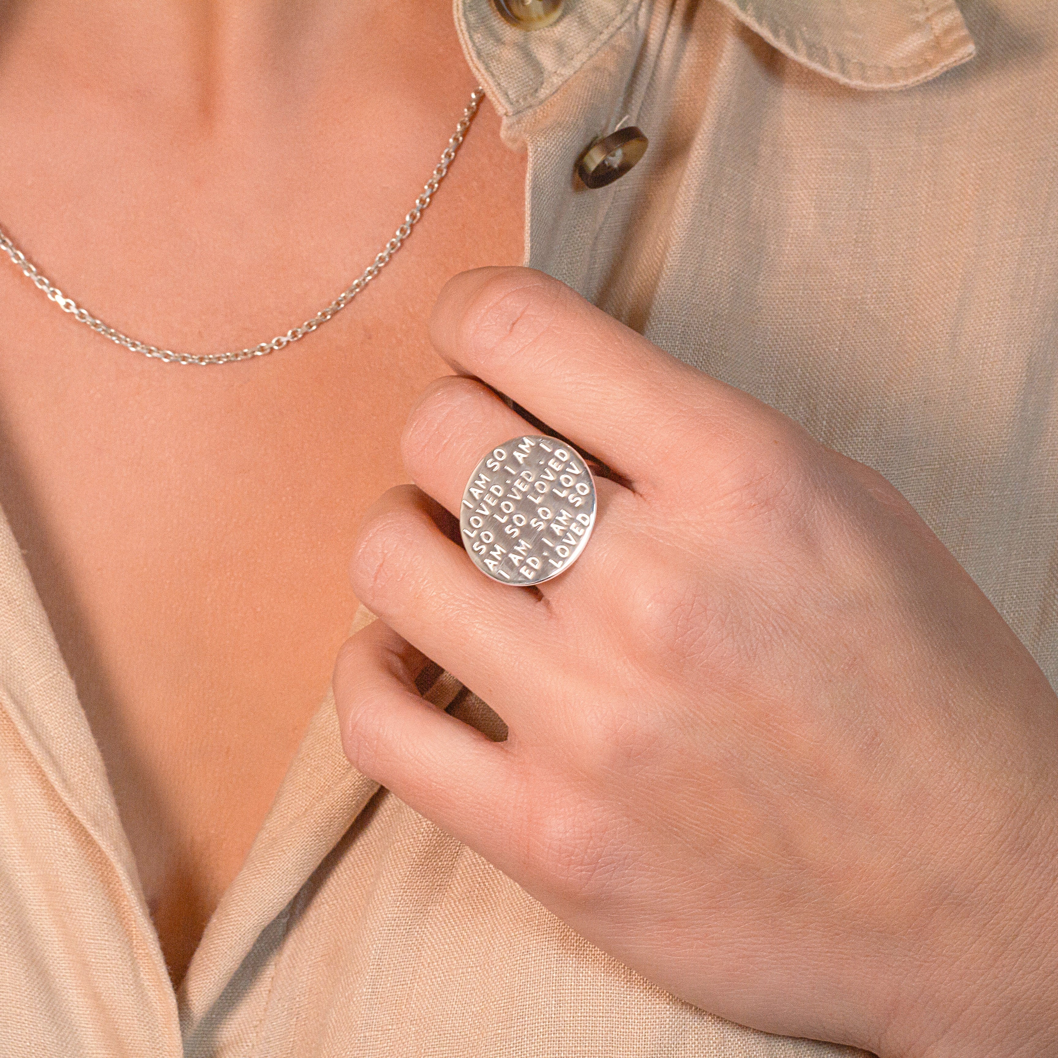 I Am So Loved Ring Silver - dorotheas jewelry
