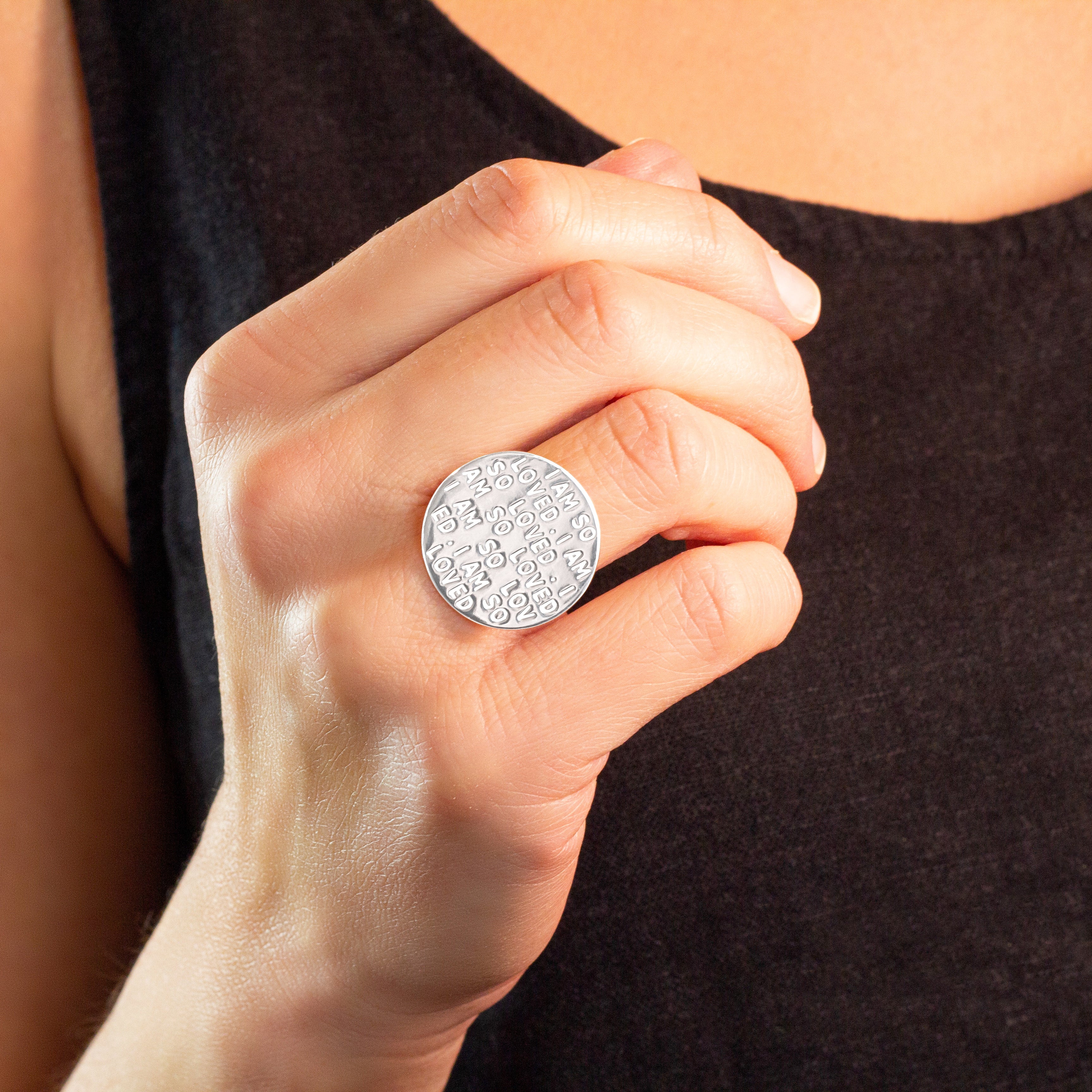 I Am So Loved Ring Silver - dorotheas jewelry