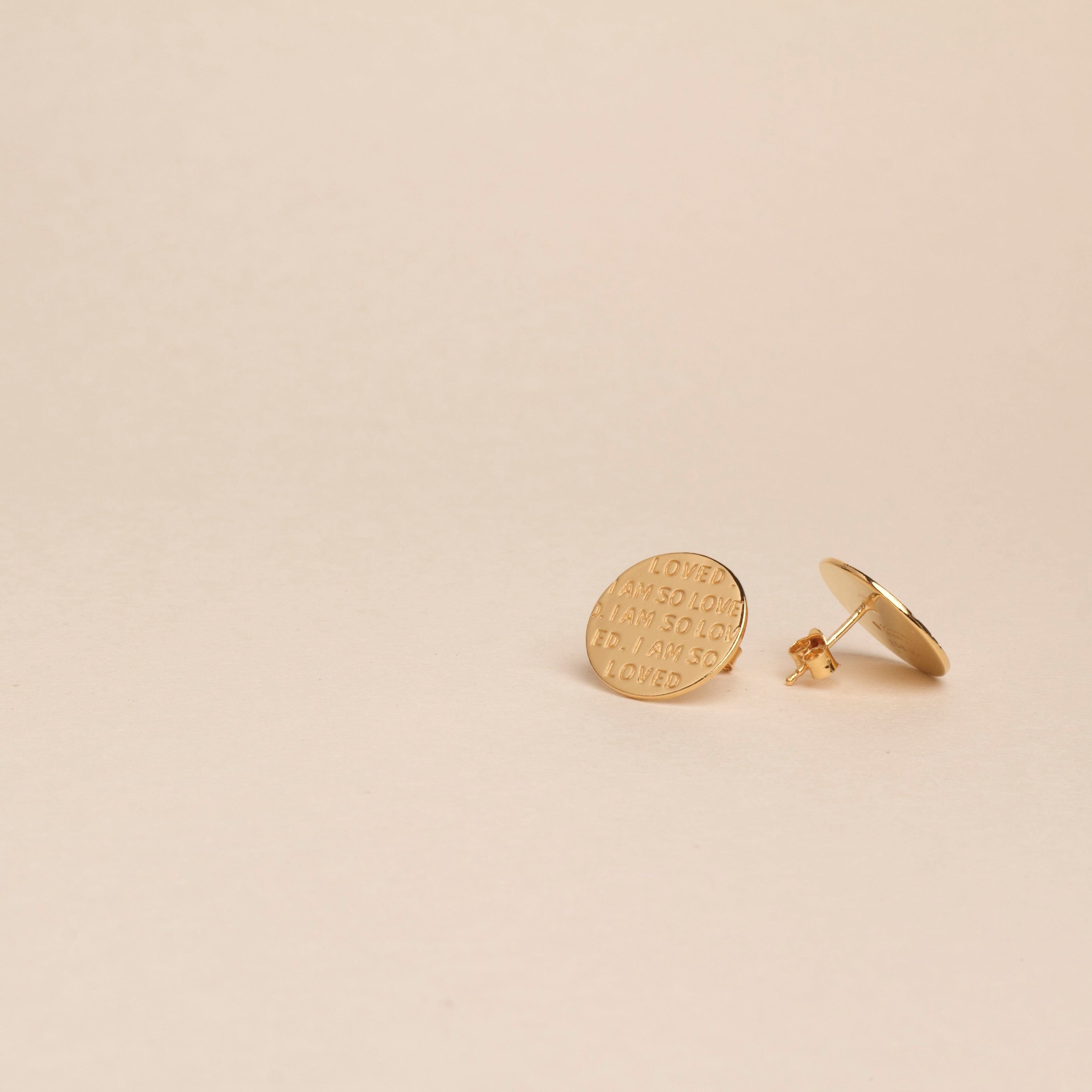 I Am So Loved Earrings 18K Gold