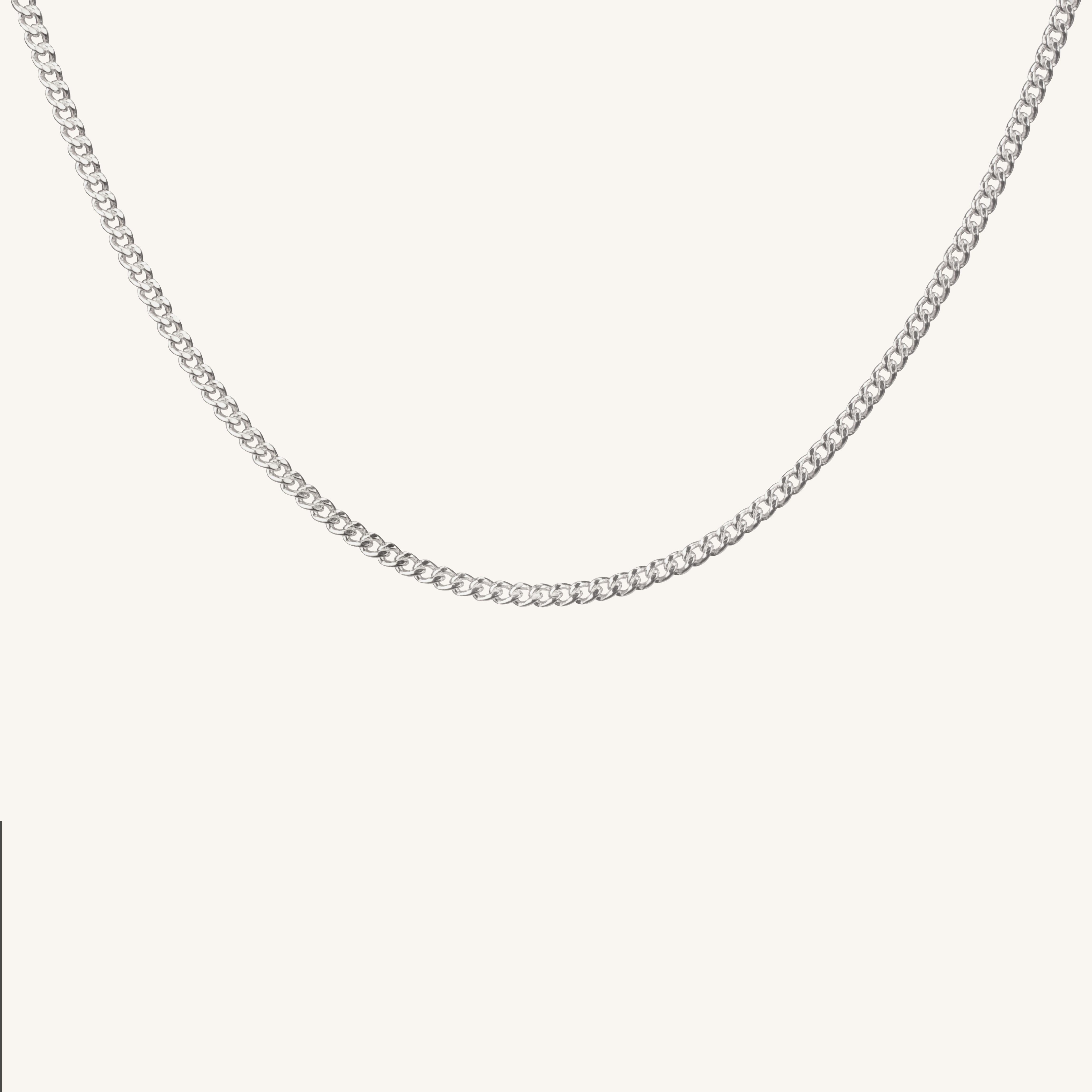 Simple Curb Chain Silver - dorotheas jewelry