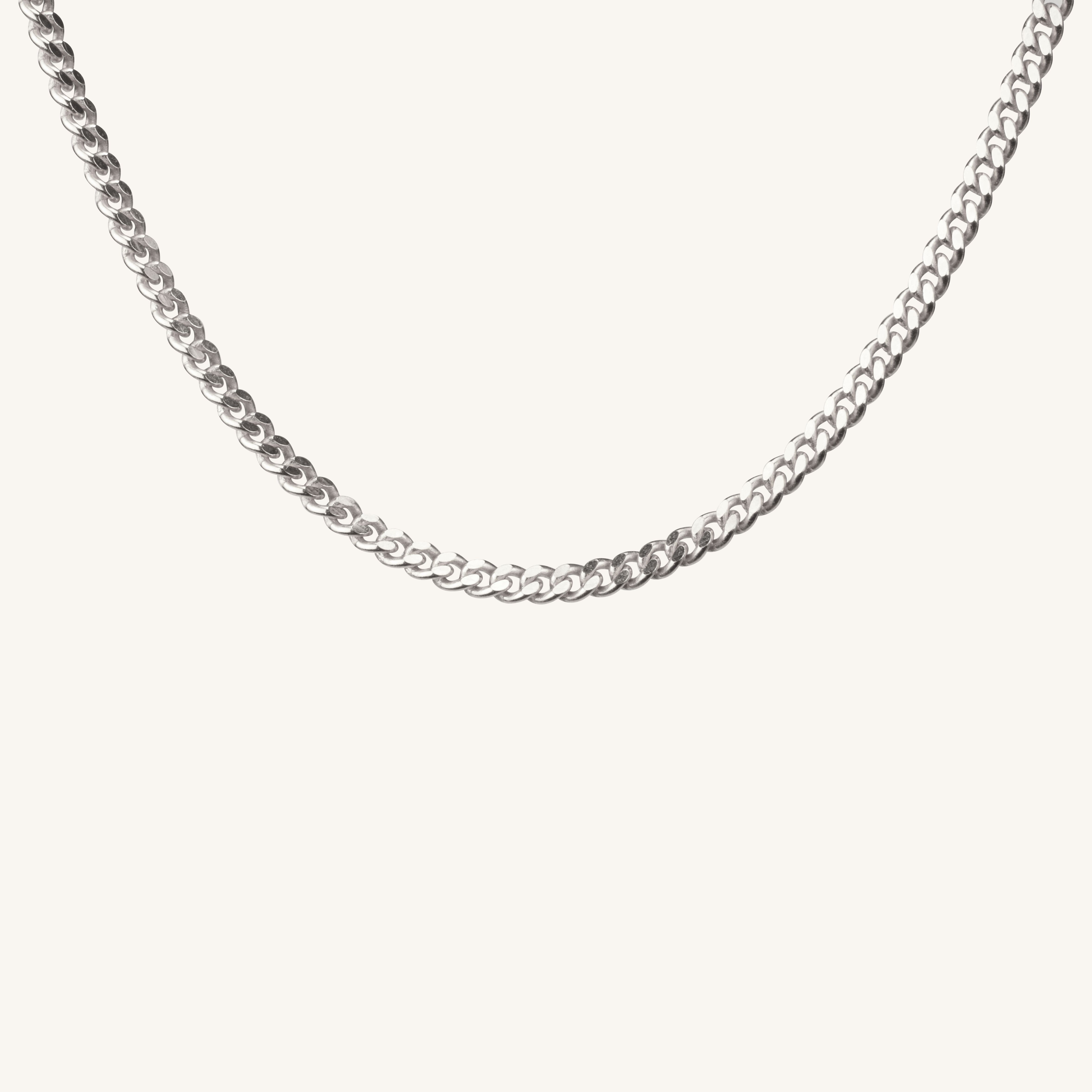 Thick Curb Chain Silver - dorotheas jewelry