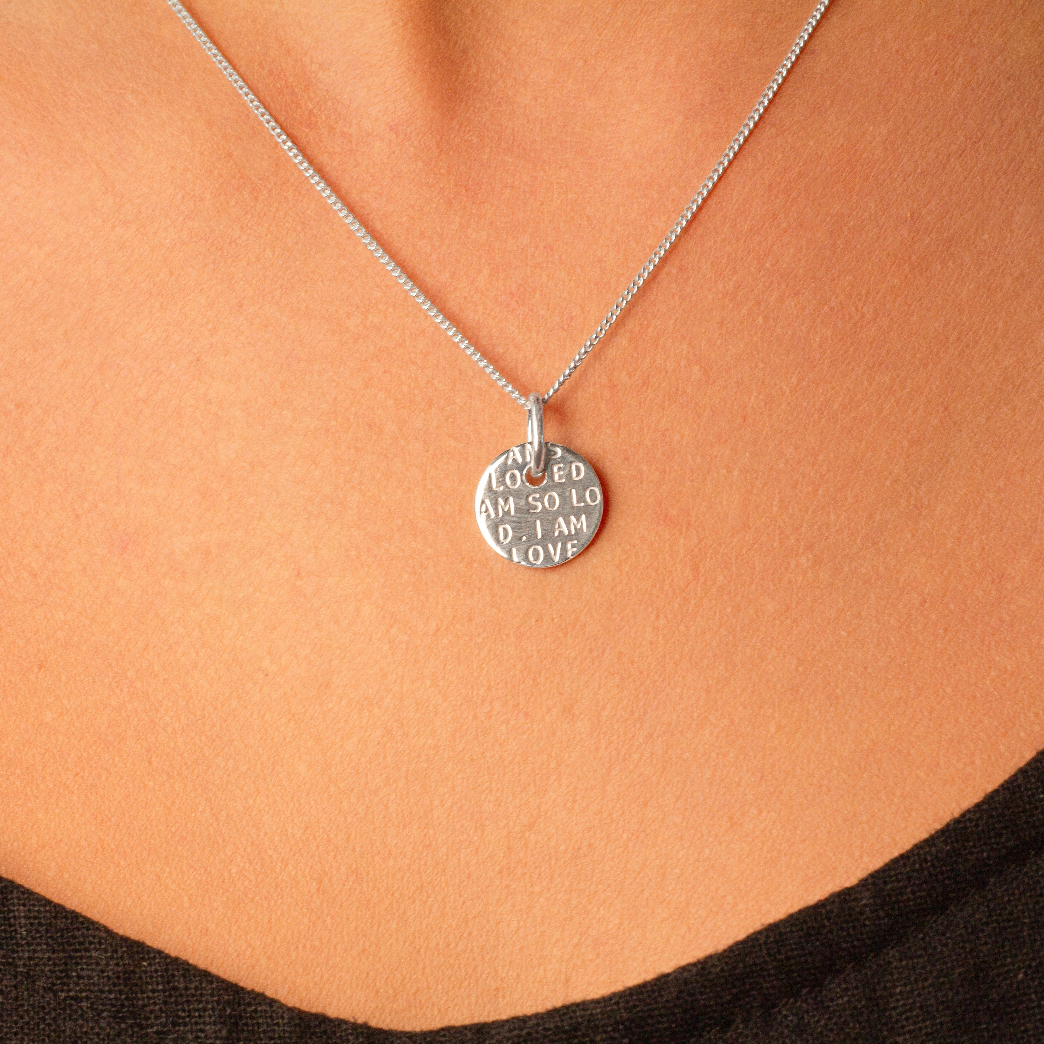 I Am So Loved Necklace Silver - dorotheas jewelry