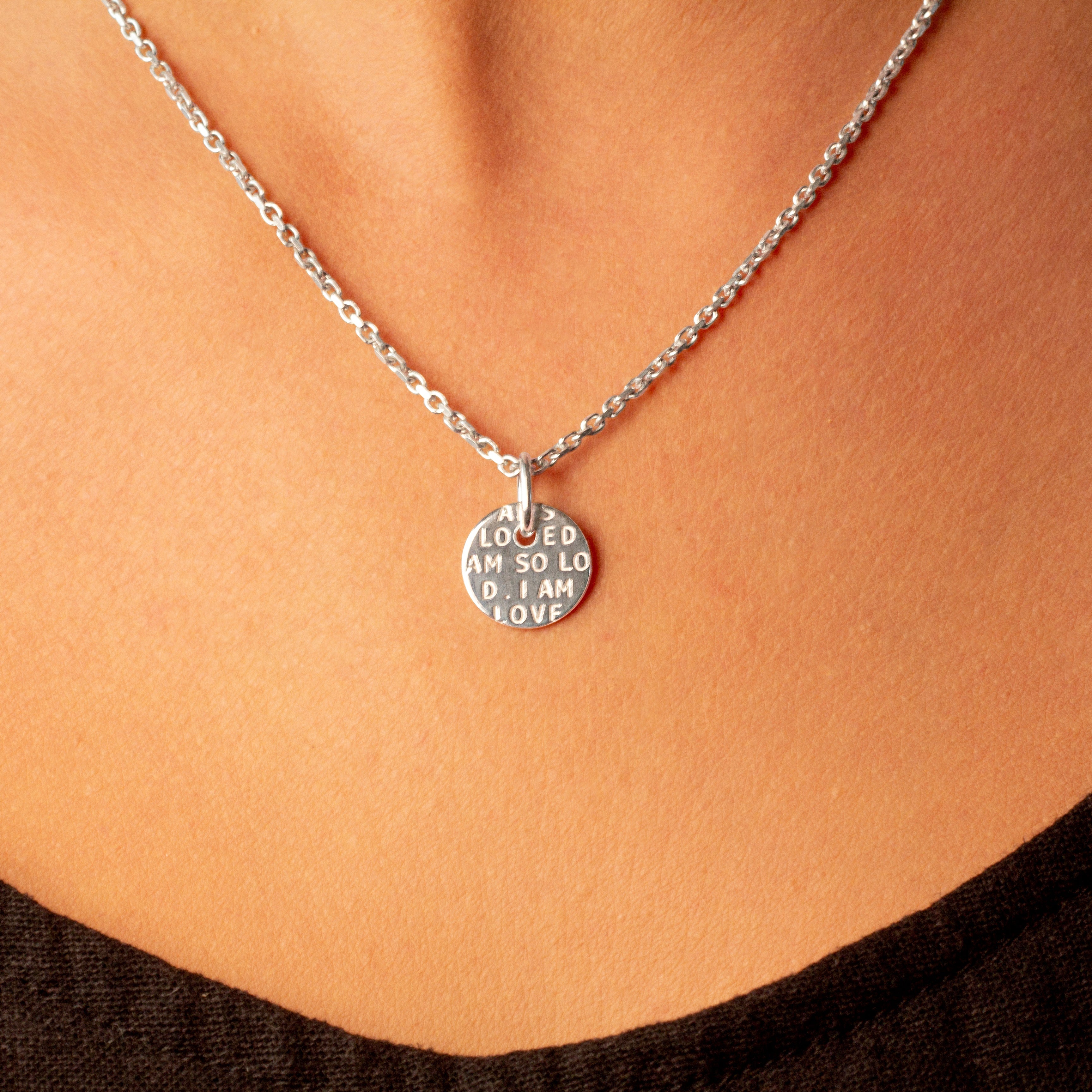 I Am So Loved Necklace Silver - dorotheas jewelry