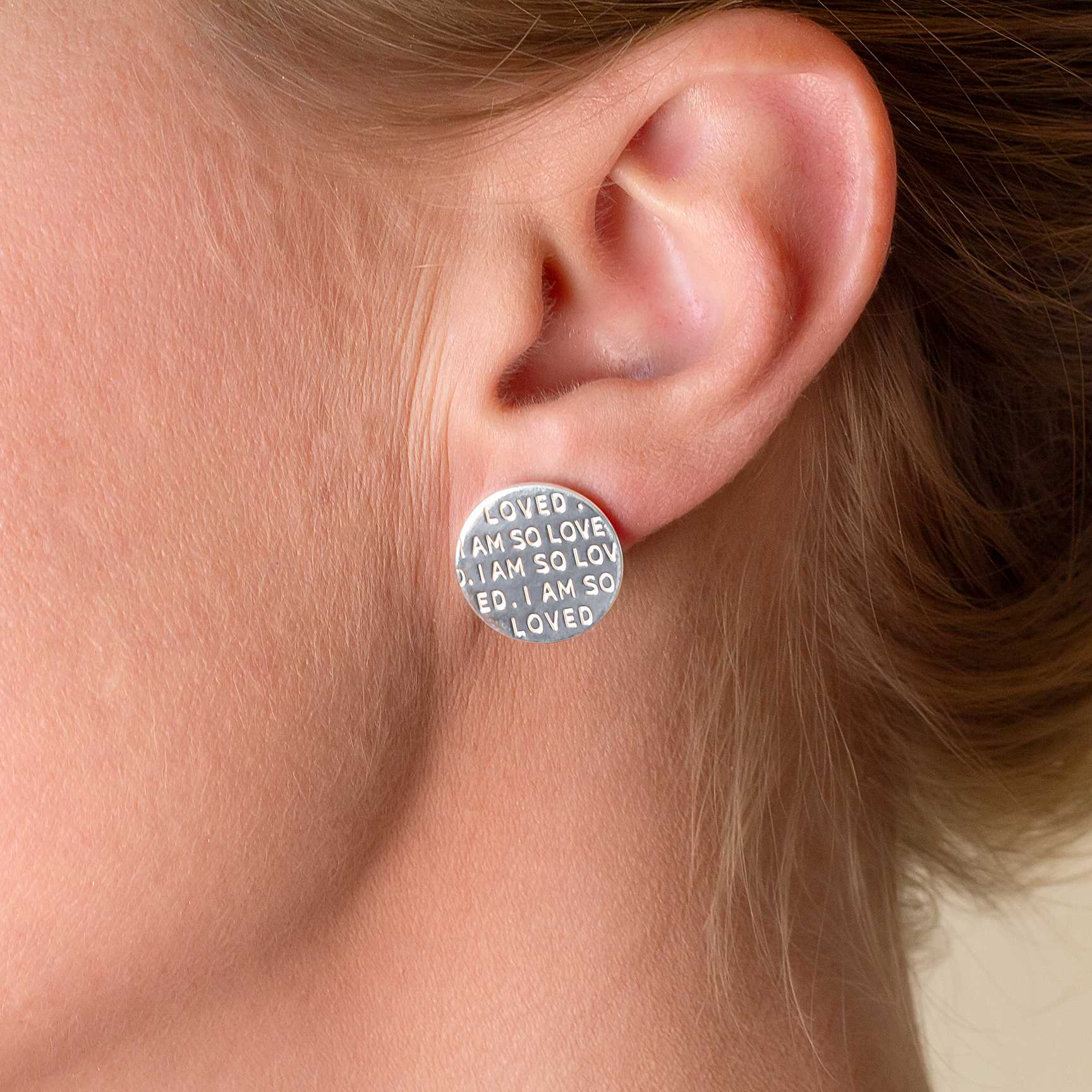 I Am So Loved Earrings Silver - dorotheas jewelry