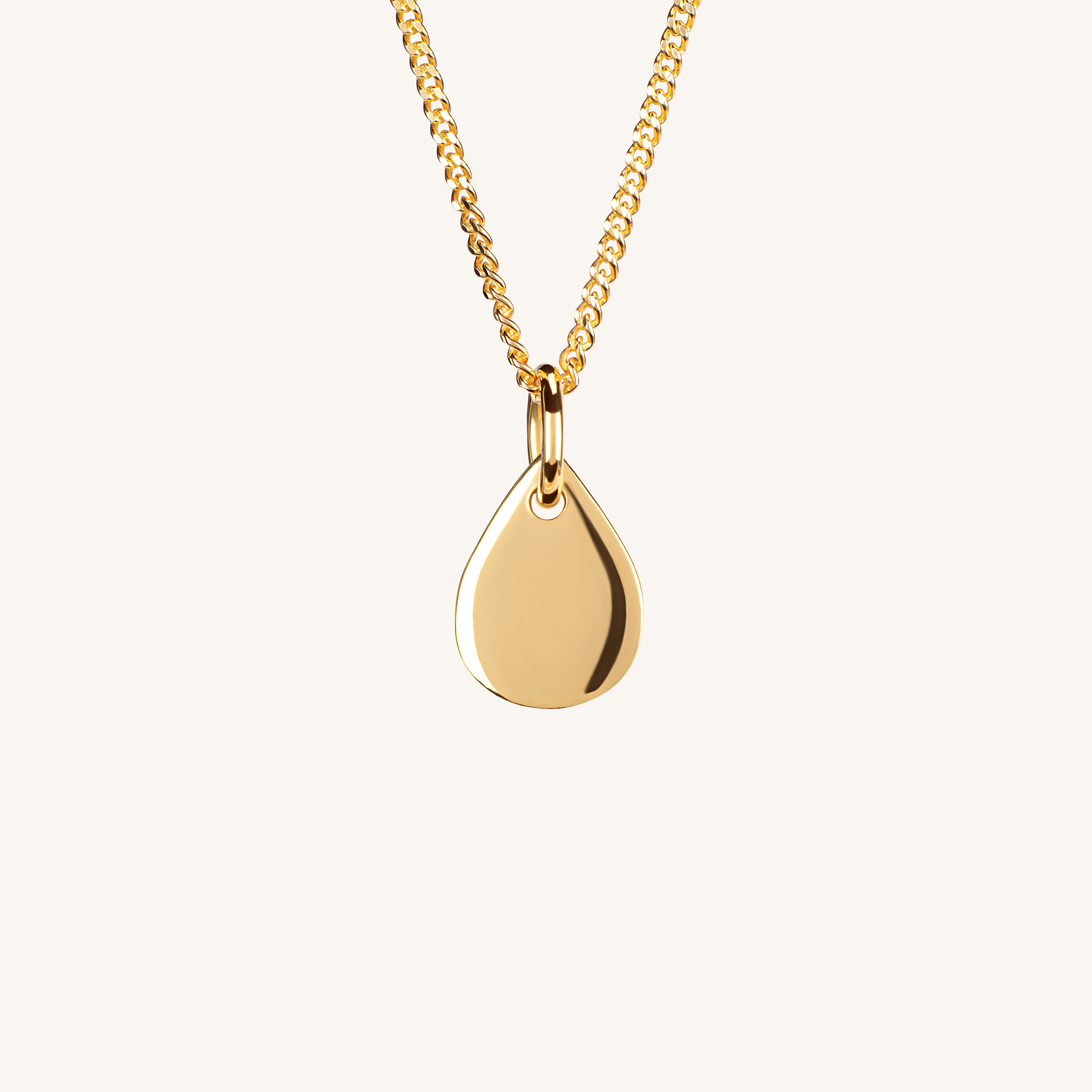 Tears of Hope Christian necklace in 18K gold vermeil – teardrop pendant inspired by Revelation 21:4